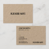 トレンディーク実在ラフト紙動揺して文字テンプレート 名刺 (正面/裏面)