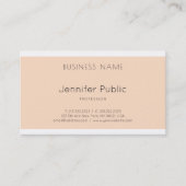 トレンディーグエレガントラフスタイリッシュィックデザインラグジュアリープレーン 名刺 (正面)