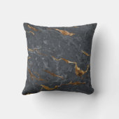 トレンディーグカッコいいレイ金ゴールドマーブルストーン クッション (裏面)