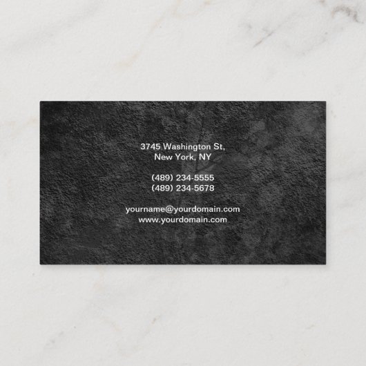 トレンディーグスタイリッシュレイ手書きプロフェッショナルプレーン 名刺 (裏面)