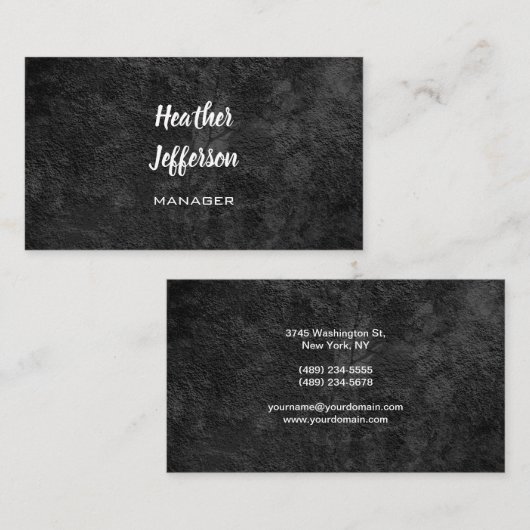 トレンディーグスタイリッシュレイ手書きプロフェッショナルプレーン 名刺 (正面/裏面)