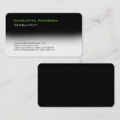 トレンディーグスタイリッシュレイ白黒コンサルタントマネージャ 名刺 (正面/裏面)