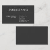 トレンディーグスタイリッシュレイ&ホワイト名刺 名刺 (正面/裏面)