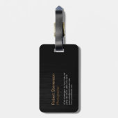 トレンディーグスタイリッシュレーウッド会社名 ラゲッジタグ (裏面縦)