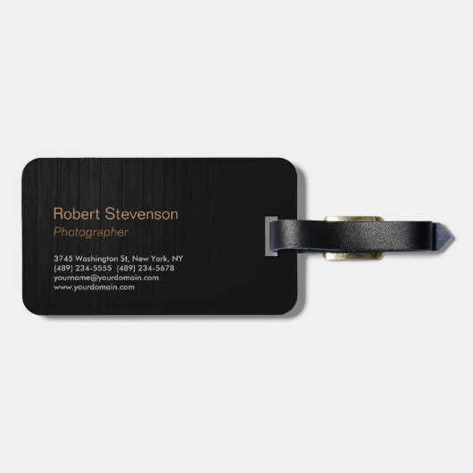 トレンディーグスタイリッシュレーウッド会社名 ラゲッジタグ (裏面横)