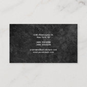 トレンディーグスタイリッシュレーパターンオレンジ色スクリプトマネージャ 名刺 (裏面)