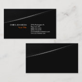 トレンディーグスタイリッシュレーブラックウェーブ名刺 名刺 (正面/裏面)