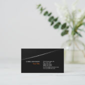 トレンディーグスタイリッシュレーブラックウェーブ名刺 名刺 (スタンド正面)
