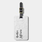 トレンディーグスタイリッシュレーミニマリストプレインウォールブリック ラゲッジタグ (正面縦)