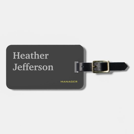 トレンディーグスタイリッシュレーモダンミニマル平野 ラゲッジタグ (正面横)