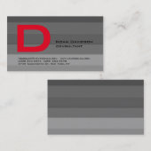 トレンディーグスタイリッシュレーレッドモノグラムプロフェッショナル 名刺 (正面/裏面)