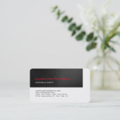 トレンディーグスタイリッシュレーレッド・ホワイト・コンサルタント・マネージャ 名刺 (スタンド正面)