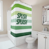 トレンディーグストライプリーン シャワーカーテン (インサイチュ)