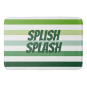 トレンディーグストライプリーン バスマット (正面)