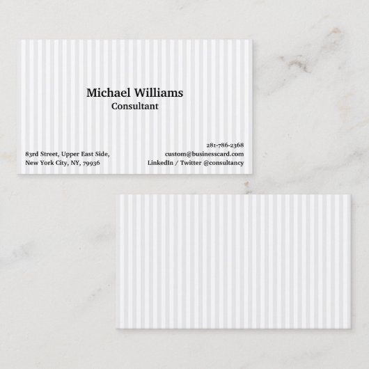 トレンディーグストライプレイの幾何学的パタモダンーン 名刺 (正面/裏面)