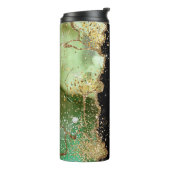 トレンディーグパーソナライズされたリーン金ゴールドアゲートマーブル タンブラー (回転左)