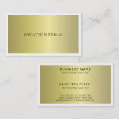 トレンディーグモダンラマエレガント金ゴールドプレインラグジュアリー 名刺 (正面/裏面)