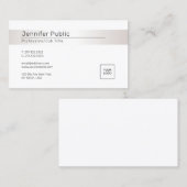 トレンディーグモダンラマーシルバーフェイクテンプレート 名刺 (正面/裏面)