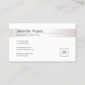 トレンディーグモダンラマーシルバーフェイクテンプレート 名刺 (正面)