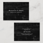 トレンディーグモダンレーエレガントブラックのエグゼクティブマネージャ 名刺 (正面/裏面)