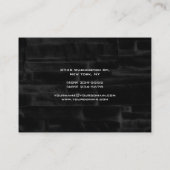 トレンディーグモダンレーエレガントブラックのエグゼクティブマネージャ 名刺 (裏面)