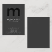 トレンディーグモダンレーブラックモノグラム名刺 名刺 (正面/裏面)