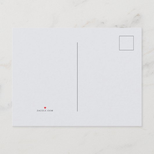 トレンディーグモダンレーミニマル結婚リスト 案内ポストカード (裏面)