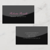 トレンディーグユニークレーブラック美容師モダン 名刺 (正面/裏面)