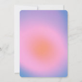 トレンディーグラデモダンィエントラベンダーパープルバルミツワー 招待状 (裏面)