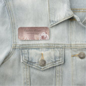 トレンディーグラデーショングリッター、花、バラ金ゴールド 名札 (インサイチュ)