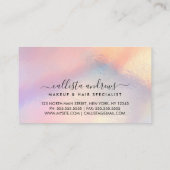 トレンディーグラデーションピンクメイクヘアサロン 名刺 (裏面)