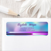 トレンディーグラデーションホログラフィストライプー、住所 シール (インサイチュ)