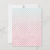 トレンディーグラデーションマーメイドテールガールズバースデーパーティー 招待状 (裏面)