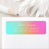 トレンディーグラデーションレインボーグラデーションのスクリプトデザイン ラベル (インサイチュ)