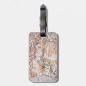 トレンディーグラデーション大理石、モノグラムパーソナライズされた大理石 ラゲッジタグ (裏面縦)