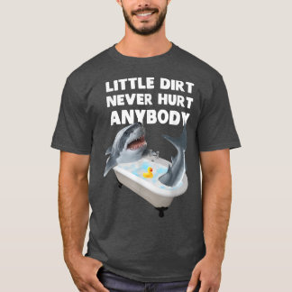 トレンディーグラフィックシャーク浴小さな汚れは決して傷つける Tシャツ