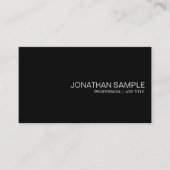 トレンディーグラマラスデザインプレーン白黒デラックス 名刺 (正面)