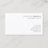 トレンディーグラマラスデザインプレーン白黒デラックス 名刺 (裏面)