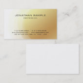 トレンディーグラマラス金ゴールドエレガントデザインモダンルクセ 名刺 (正面/裏面)