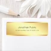 トレンディーグラマラス金ゴールドミニマルテンプレート ラベル (インサイチュ)