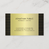 トレンディーグラマラス金ゴールドルックデザインプレインラグジュアリー 名刺 (正面)