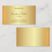 トレンディーグラマラス金ゴールドルックプロフェッショナル エレガント 名刺 (正面/裏面)