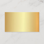 トレンディーグラマラス金ゴールドルックプロフェッショナル エレガント 名刺 (裏面)