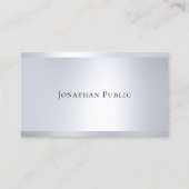トレンディーグラマリーシルバールッエレガントププレーン 名刺 (正面)