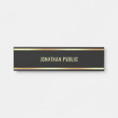 トレンディーグラマーブモダンラック&金ゴールドデザイン サインプレート (正面)