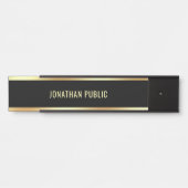 トレンディーグラマーブモダンラック&金ゴールドデザイン サインプレート (正面)