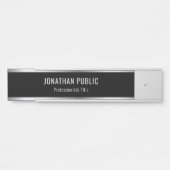 トレンディーグラマーモダンブラック及びシルバーテンプレート サインプレート (正面)