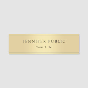 トレンディーグラマー金ゴールドルックモダンテンプレート 名札
