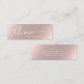 トレンディーグラムバラ金ゴールド化粧アーティストブティック スキニー名刺 (正面/裏面)