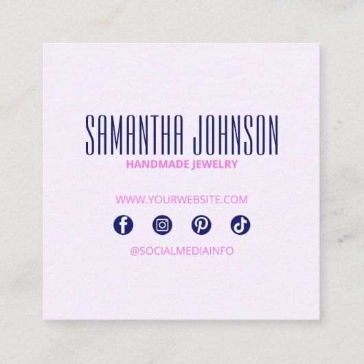 トレンディーグラム抽象芸術エレガントパープルディスカウントカード 割引カード (裏面)